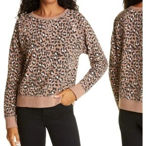 Rails Theo Sweatshirt Mountain Leopard SZ M Elevated Basic Cheetah Leopard